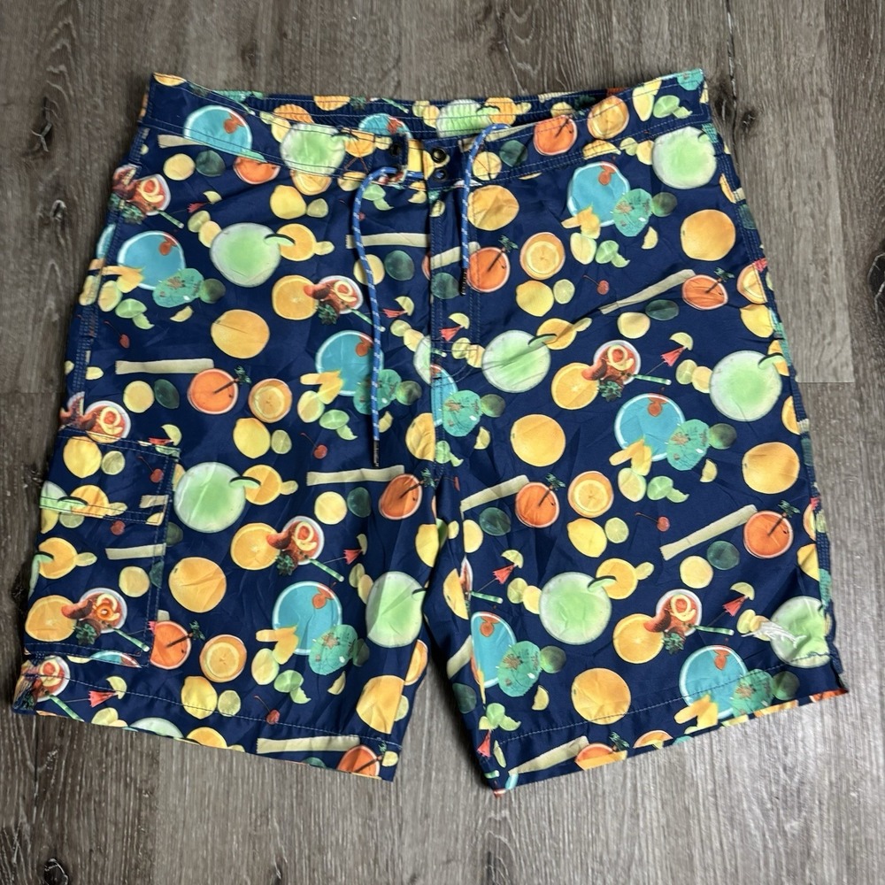 Tommy Bahama Relax Men's L Baja Cabana Cocktail‎ Board Shorts 9" Swim Trunks